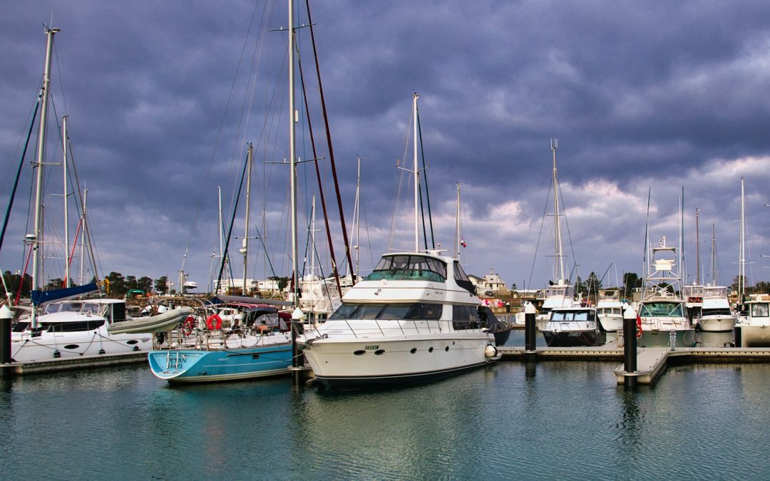 yacht exposed to sea salt during winter